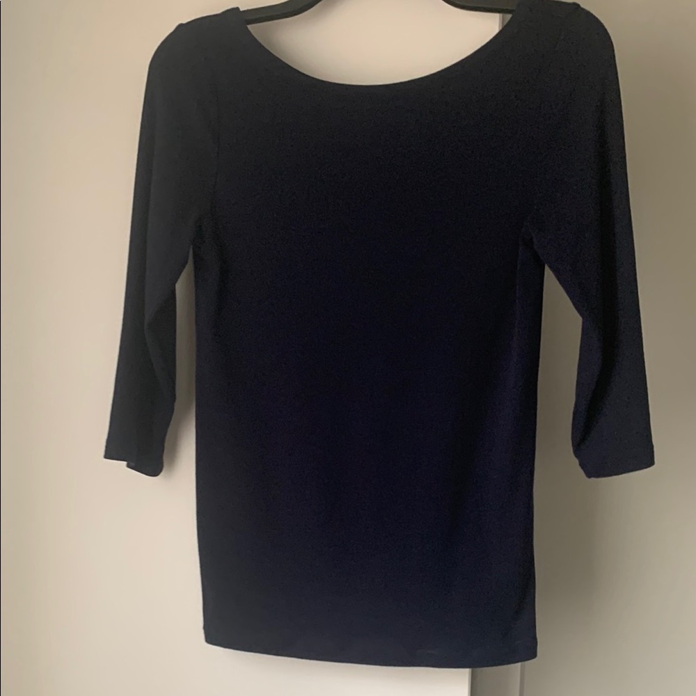 GAP Blue Fitted Blouse with 3/4 Sleeves